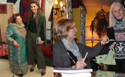 HM Queen Rania of Jordan with Mrs. Widad Kawar/Lydia Vogel in conversation