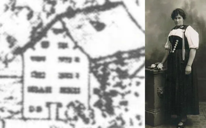The Landvogthaus in 1640/Babette Blumer in 1880